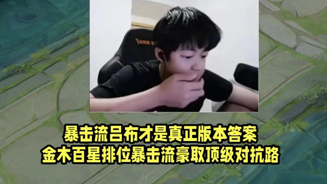 暴击流吕布才是真正版本答案！金木百星排位暴击流豪取顶级对抗路！
