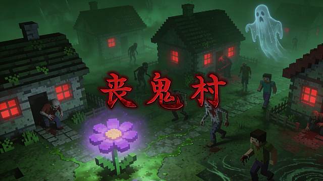 我的世界网易恐怖地图《丧鬼村》我是笨蛋！！！