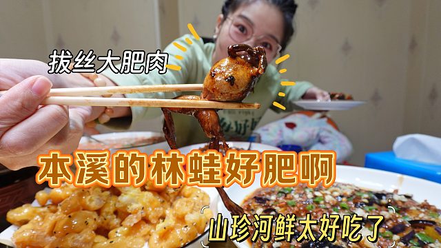 【逛吃本溪】这林蛙太肥了！还有蝲蛄豆腐！本溪的山珍河鲜太顶了