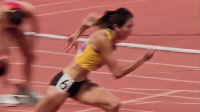 林雨薇以 13.35 的成绩小组第二、总排名第四的成绩轻松晋级决赛