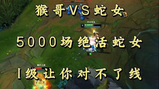 猴哥VS蛇女 5000场绝活蛇女 1级让你对不了线！