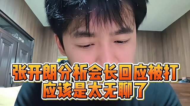 张开朗分析会长回应被打，应该是太无聊了