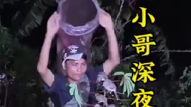 越南小哥深夜《一窝端》，野外狩猎记