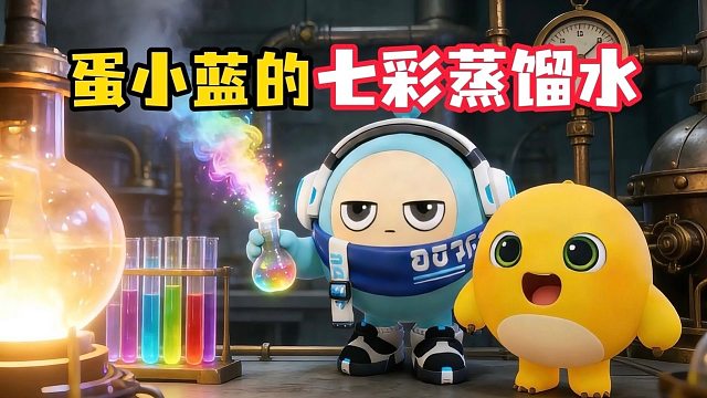 蛋小蓝新研究出的神秘七彩蒸馏水