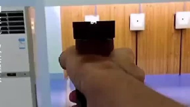10米气手枪第一视角，以为黑点是十环，没想到竟然是靶子！