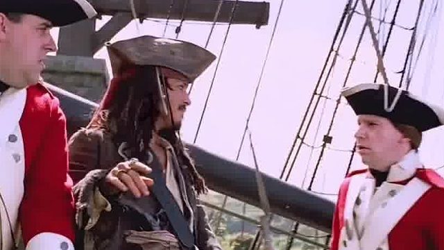 杰克船长和伊丽莎白初次相遇的.......