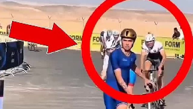 你想想他跑能有骑自行车快吗？