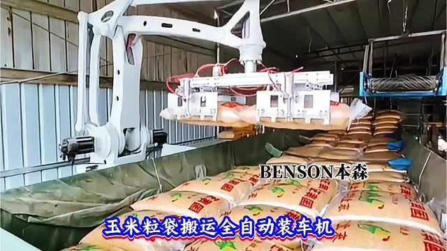 玉米粒袋搬运全自动装车机