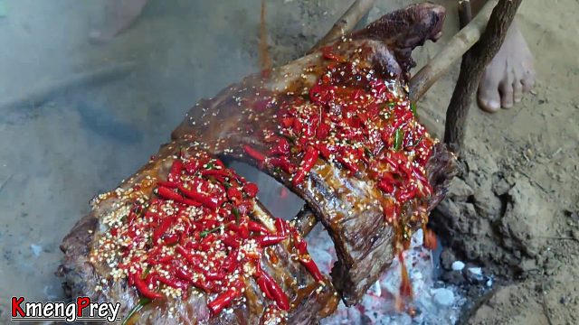 20260226 原始技术 - Kmeng Prey - 烹饪排骨在森林里吃美味