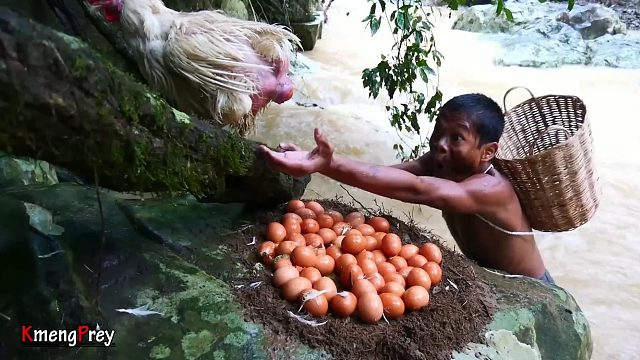 20260226 原始技术-大鸡蛋煮雨下吃美味