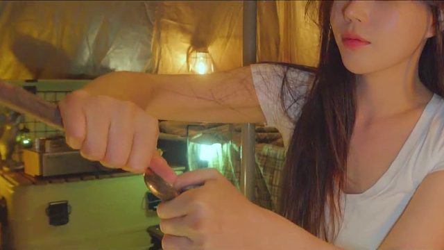 20260226 ️在倾盆大雨的秘密森林里，在一个像哈利波特里的帐篷里独自在雨中露营。喝啤酒配炒乌