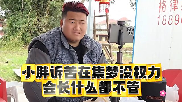 小胖诉苦在集梦没权力，会长什么都不管