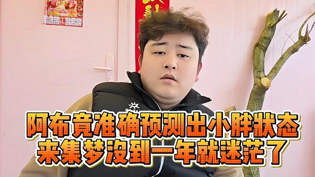 阿布竟准确预测出小胖状态，来集梦没到一年就迷茫了
