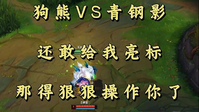 狗熊VS青钢影 还敢给我亮标 那得狠狠操作你了！