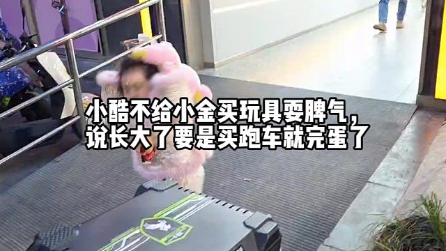 小酷不给小金买玩具耍脾气，说长大了要是买跑车就完蛋了