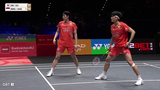 正在直播全英羽毛球金元浩/徐承宰VS因陀罗/华金精彩球