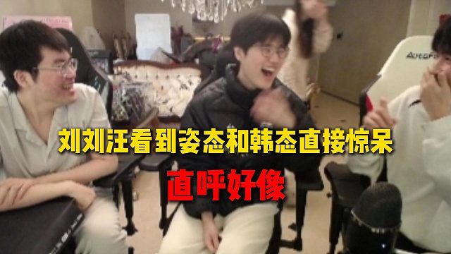 刘刘汪看到姿态和韩态直接惊呆，直呼好像