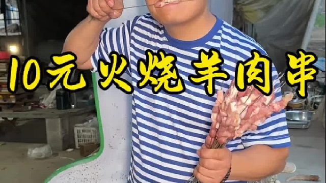 10元火烧羊肉串