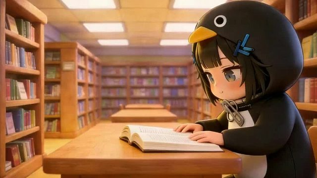 图书馆里的管理员企鹅~