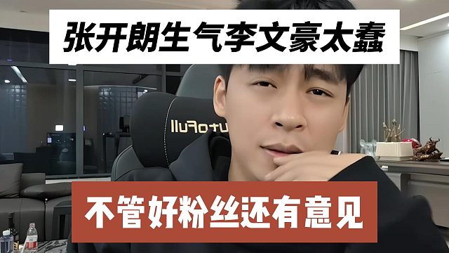 张开朗生气李文豪太蠢，不管好粉丝还有意见
