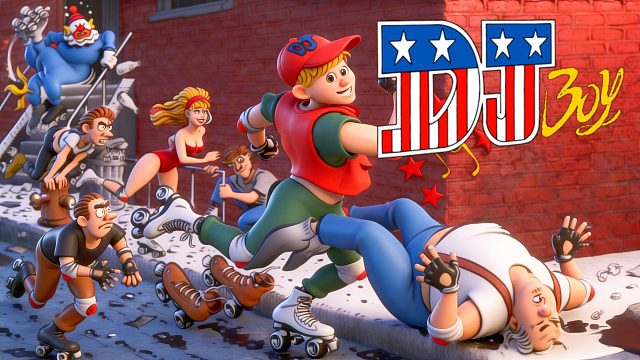 世嘉MD游戏《DJ男孩》，穿轱辘鞋的纯爱战士