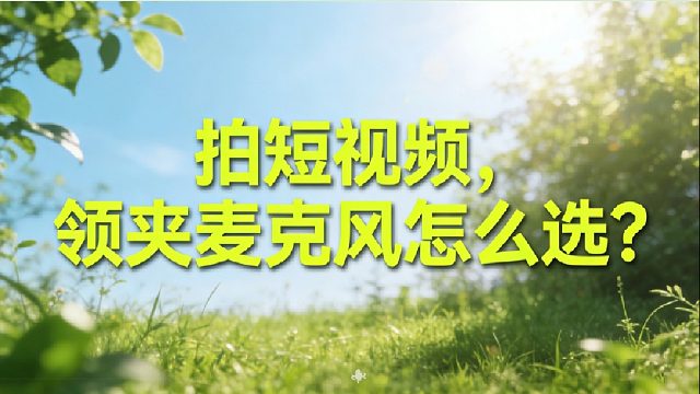 2026领夹麦怎么选？5款实测，新手直接抄作业