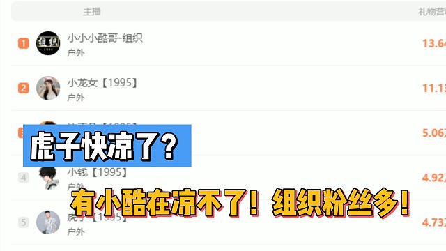 虎子快凉了？有小酷在凉不了！组织粉丝多！