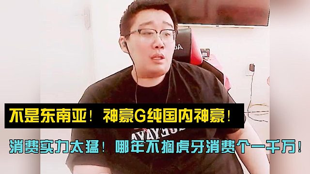 不是东南亚！神豪G纯国内神豪！消费实力太猛！哪年不搁虎牙消费个一千万！