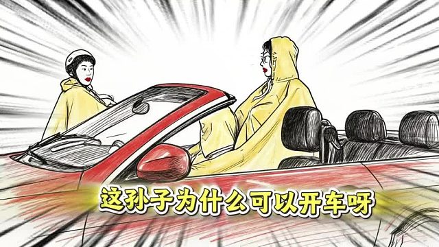 奶奶，为什么这孙子可以开车呀