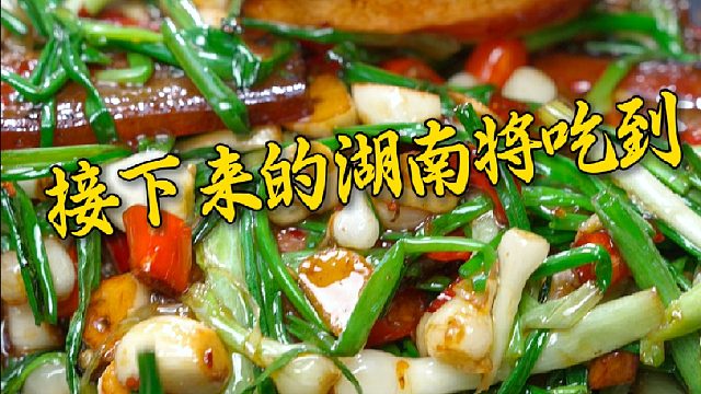 接下来的湖南人开始吃野葱、野芹菜、香椿、蕨菜、春笋...