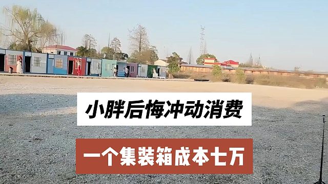 小胖后悔冲动消费，一个集装箱成本七万