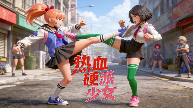 FC游戏《热血硬派少女》，虽然是换皮，玩着也不错