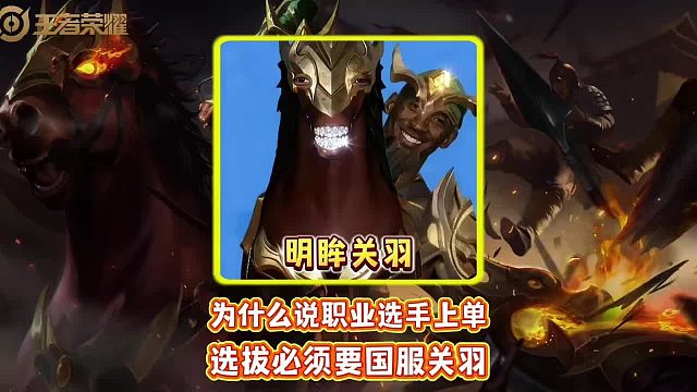 为什么说职业选手上单选拔必须要国服关羽。