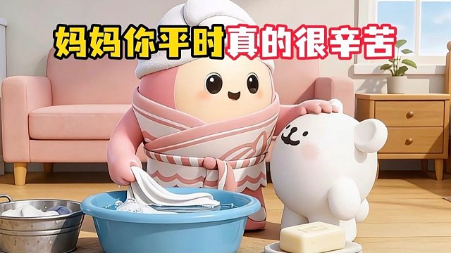 妈妈为了照顾这个家真的很辛苦（妈妈的爱）