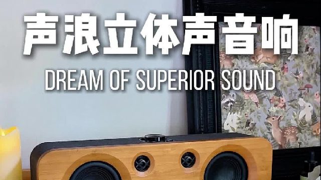桌面小音响，随时随地享受好音乐！DOSS声浪原木音响