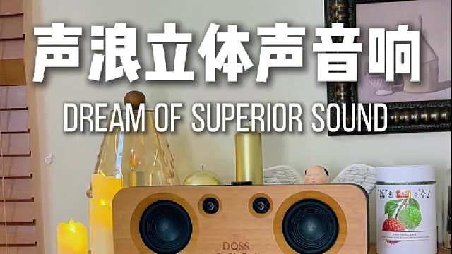 居家蓝牙音箱，音质细腻超好听！DOSS声浪原木音响