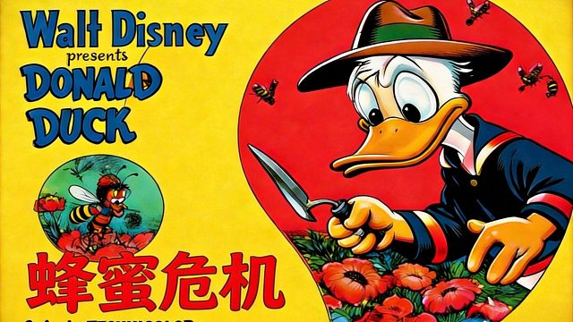 鸭子伪装成蜜蜂去偷蜂蜜