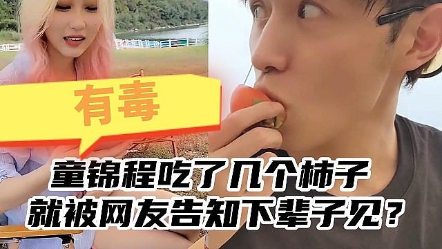 有毒！童锦程不过吃了几个柿子，就被网友告知下辈子见？