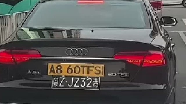 这得多爱奥迪啊！车牌号和车型选一样的！