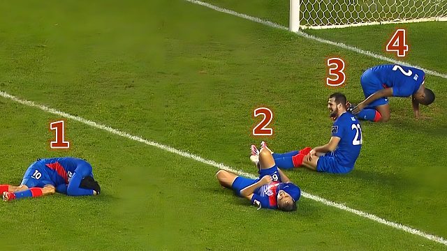 太罕见！足协杯名场面：申花4人同时倒地，外援自己都笑了！