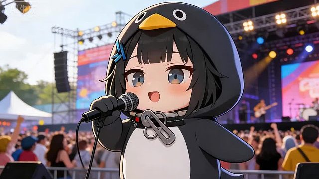 咕咕嘎嘎！企鹅女孩开演唱会啦！
