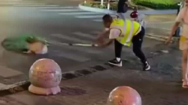 狗狗没栓绳被工作人员捕获，女子居然大喊“咬他”