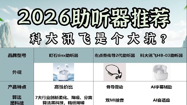 科大讯飞是个大坑？老人助听器怎么选配？2026适配老人款推荐