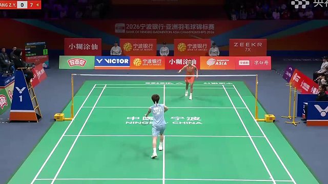 王祉怡暴力杀球 可惜偏移出界丢分