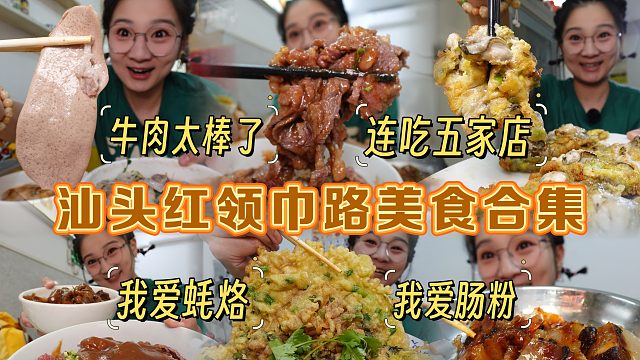 【逛吃汕头】一条街连吃五家店！牛肉猪杂夯爆了！蚝烙我一生爱！