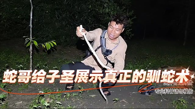 蛇哥给子圣展示真正的驯蛇术