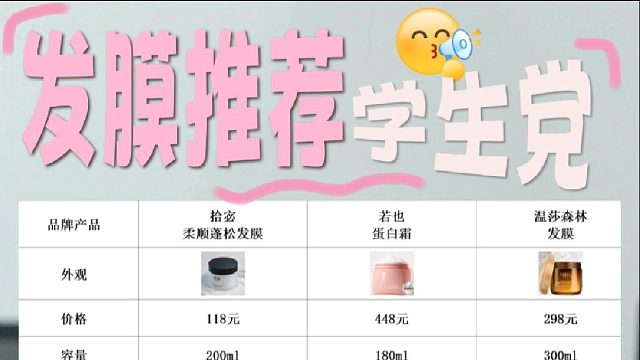 哪些发膜好用又实惠？发膜推荐学生党！回购率100%