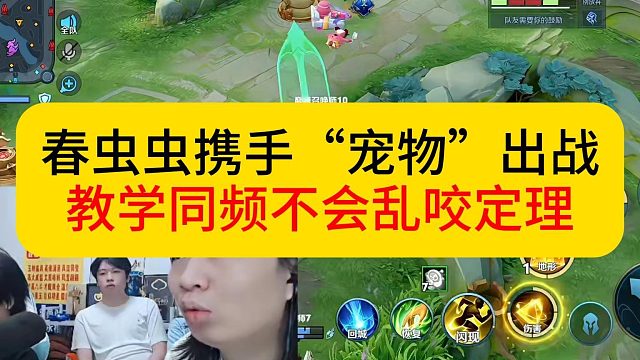 春虫虫携手宠物出战。中期春虫虫被队友诋毁。宠物马上计谋与队友斗智斗勇。#王者荣耀 #春虫虫 #德华