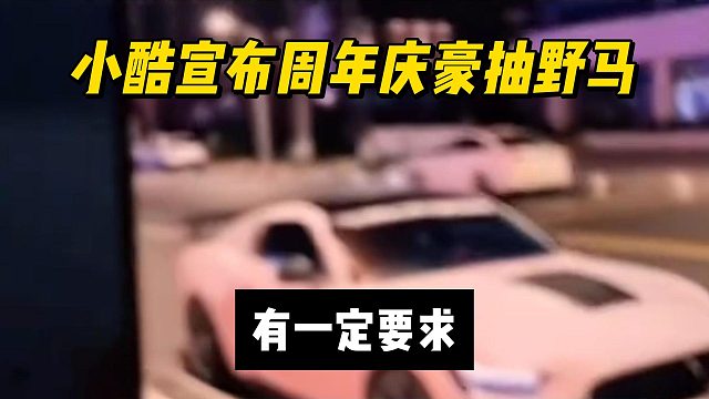 小酷宣布周年庆豪抽野马，有一定要求