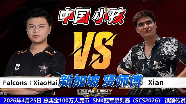 中国小孩vs新加坡贤师傅 完全找不到机会！饿狼传说